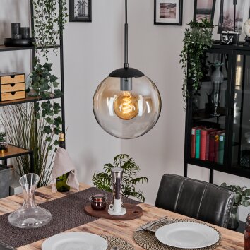Gastor hanging light, globe light 25 cm Amber, clear, 1-light source