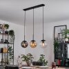 Gastor hanging light, globe light Amber, clear, Smoke-coloured, 3-light sources