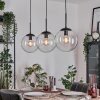 Gastor hanging light, globe light black, 3-light sources