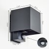 Almodofa outdoor wall light, Up & Down Light anthracite, 1-light source, Motion sensor