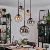 Gastor hanging light, globe light 45 cm black, 5-light sources