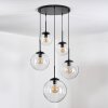 Gastor hanging light, globe light 45 cm black, 5-light sources