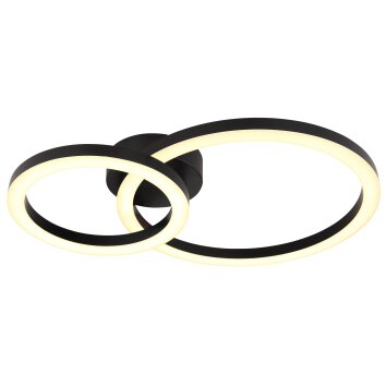 Globo lighting ADDA ceiling light LED black, white, 1-light source