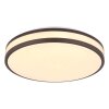 Globo lighting Betha ceiling light LED brown, white, 1-light source, Remote control, Colour changer