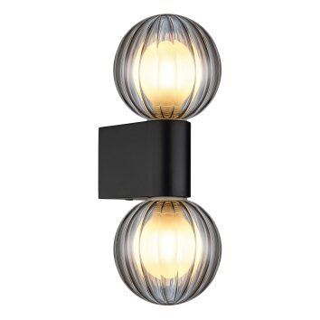 Globo lighting Ander wall light black, 2-light sources