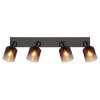 Globo lighting Satella ceiling light, ceiling spotlight, wall light, wall spotlight chrome, black, 4-light sources