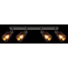 Globo lighting Satella ceiling light, ceiling spotlight, wall light, wall spotlight chrome, black, 4-light sources