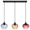 Globo lighting Sander hanging light black, 3-light sources
