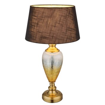 Globo lighting Leila table lamp antique brass, transparent, clear, 1-light source