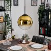 Gastor hanging light, globe light 30 cm gold, clear, 1-light source