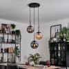 Gastor hanging light, globe light Amber, Smoke-coloured, 3-light sources