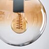 Gastor hanging light, globe light Amber, gold, clear, Smoke-coloured, 3-light sources