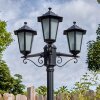 Loria outdoor light, lamp post, path light black, 3-light sources