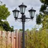 Loria outdoor light, lamp post, path light black, 3-light sources