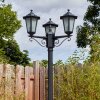 Loria outdoor light, lamp post, path light black, 3-light sources