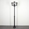 Loria outdoor light, lamp post, path light black, 3-light sources