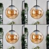 Gastor hanging light, globe light Amber, 3-light sources