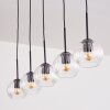 Koyoto globe light, pendant light black, 5-light sources
