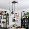 Gastor hanging light, globe light 30 cm Amber, Smoke-coloured, 3-light sources