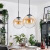 Gastor hanging light, globe light black, 2-light sources