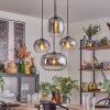 Apedo hanging light, globe light, pendant light clear, Smoke-coloured, 4-light sources