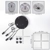 Apedo hanging light, globe light, pendant light Smoke-coloured, 4-light sources