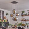 Apedo hanging light, globe light, pendant light Smoke-coloured, 4-light sources