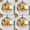 Ripoll hanging light, globe light, pendant light gold, clear, 4-light sources