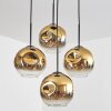 Ripoll hanging light, globe light, pendant light gold, clear, 4-light sources