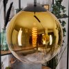 Gastor hanging light, globe light, pendant light gold, clear, 2-light sources