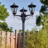 Loria outdoor light, lamp post, path light black, 3-light sources