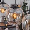Gastor hanging light, globe light, pendant light Amber, clear, 3-light sources
