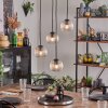 Koyoto hanging light, globe light, pendant light 35 cm clear, 4-light sources