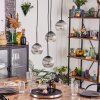 Koyoto hanging light, globe light, pendant light clear, Smoke-coloured, 4-light sources