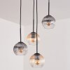 Koyoto hanging light, globe light, pendant light Amber, clear, Smoke-coloured, 4-light sources