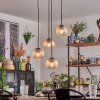 Koyoto hanging light, globe light, pendant light Amber, clear, 4-light sources