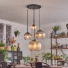 Koyoto hanging light, globe light, pendant light Amber, clear, Smoke-coloured, 4-light sources