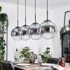 Gastor hanging light, globe light, pendant light clear, Smoke-coloured, 4-light sources
