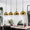 Gastor hanging light, globe light, pendant light gold, clear, 4-light sources