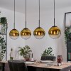 Gastor hanging light, globe light, pendant light gold, clear, 4-light sources