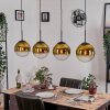 Gastor hanging light, globe light, pendant light gold, clear, 4-light sources
