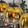 Gastor hanging light, globe light, pendant light gold, clear, 4-light sources