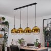 Gastor hanging light, globe light, pendant light gold, clear, 4-light sources