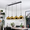 Gastor hanging light, globe light, pendant light gold, clear, 4-light sources