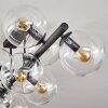 Gastor ceiling light, globe light clear, 10-light sources