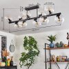 Gastor ceiling light, globe light clear, 10-light sources