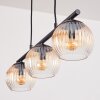 Koyoto hanging light, globe light, pendant light Amber, clear, 3-light sources