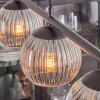 Koyoto hanging light, globe light, pendant light clear, Smoke-coloured, 4-light sources
