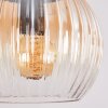 Koyoto hanging light, globe light, pendant light Amber, clear, 4-light sources