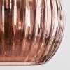 Koyoto hanging light, globe light, pendant light coppery, 4-light sources